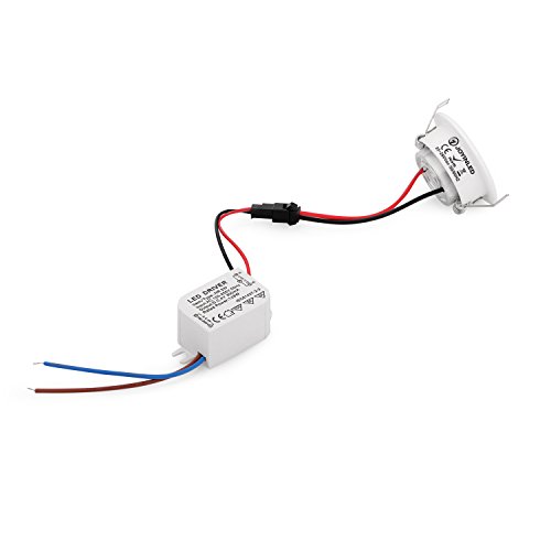 Image of (Pack of 10 3W Mini LED Down Lights Small Recessed Round LED spotlihgts Under Cabinet Lights 3000K
