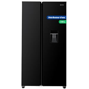 GEDTECH Réfrigérateur multi-portes GSBS510BL 510L (324L + 181L) - Distributeur d'eau - Noir