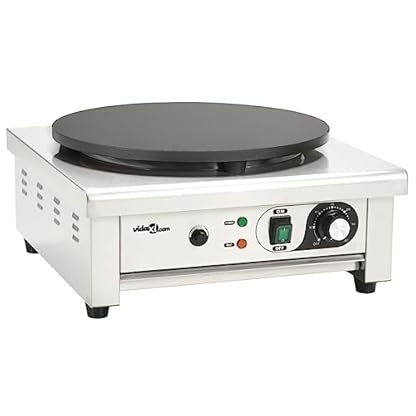 vidaXL Crepe Maker Elektrisch 40cm 3000W Crepeseisen Crepesplatte Crepesgerät