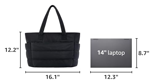 BAGSMART Lightweight Puffy Tote Bag