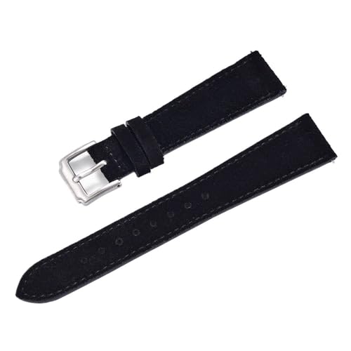 Bracelet montre cuir suédé 19mm anti rayure installation facile