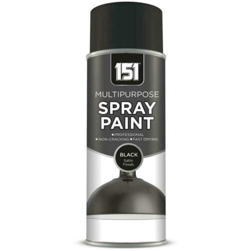 Classic Signature - 151 Multi Purpose Spray Paint 400ml for Metal, Wood, Plastic, Walls - Aerosol Spray with Perfect Finish (2 x Pack, Black Satin)