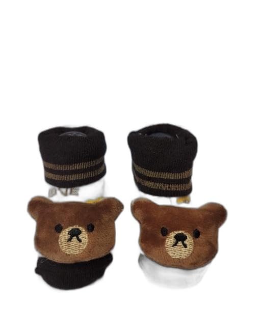 Image of Soft Baby Booties with Cute Bow Design | Comfortable Non-Slip Kids Foot for Newborns and Toddlers | Stylish Baby Shoes for Boys & Girls|PRA-P2293-6-9 Months