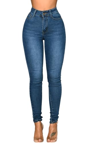 yoeasy Women's Classic High Waist Jeans Stretch Butt Lifting Skinny Jeans Curvy Slim Fit Denim Pencil Pants