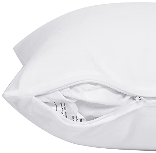 Image of Amazon Brand - Umi Velvet Decorative Cushion Cover 16x16 Inch - Set of 5, Soft Solid Square Throw Pillow Covers for Sofa, Living Room or Home Decor - 40x40 cm in White Color