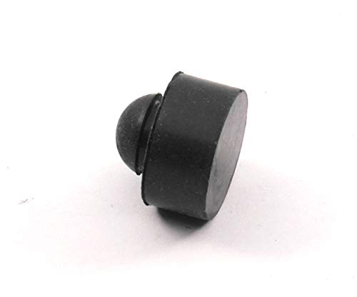 push-in rubber bumper tight-grip stem - fits 1434 hole - bumper is 1234 diameter 1434 height for use in 11634 panel thickness 4
