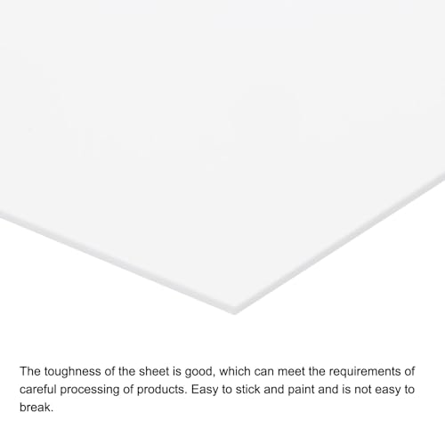 Image of MECCANIXITY ABS Plastic Sheet 36 Inch x 12 Inch x 0.06 Inch ABS Styrene Sheets for Building Model DIY Crafts Panel White 2 Pcs
