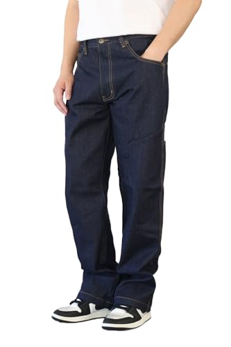 AIRNINE Men's Loose Fit Carpenter Denim Jeans Work Pants (28 to 44)