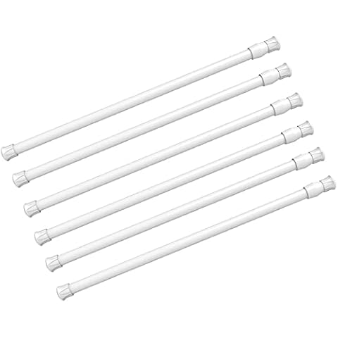 6 Pack Spring Tension Curtain Rod Cover