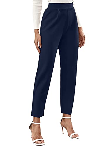 Image of Noelia Women's Pants Work Office Trousers Tapered Slim Fit Formal Style