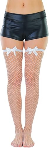 Image of ToBeInStyle Women's Vibrant Large Net Fishnet Thigh High Elastic Nylon Novelty Stockings