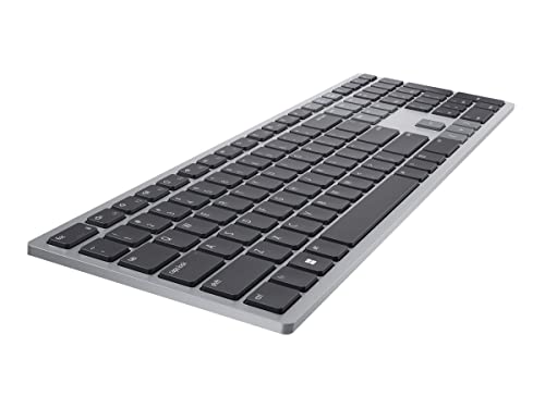 Dell Pro Plus Tastatur KB700 – Kabellose Premium Tastatur 2.4 GHz Bluetooth 5.0 Scherentasten Ziffernblock Multi-Device Copilot-Taste 36 Monate Batterie QWERTZ Deutsch - Titan Grau