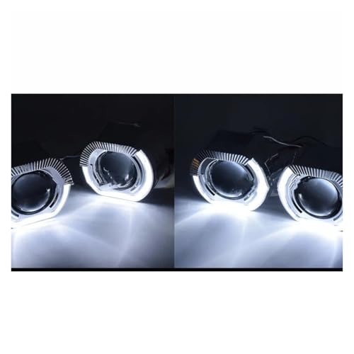 Lentes proyector bi xenon de 2.5 pulgadas con luces led angel eyes h7 h4