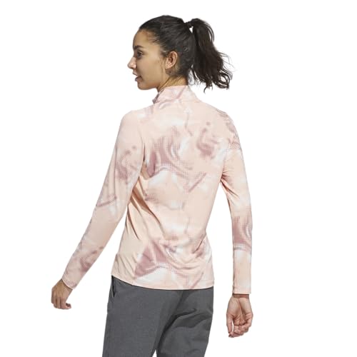 adidas Women's Ultimate365 Printed Quarter-Zip Mock Long Sleeve Shirt3