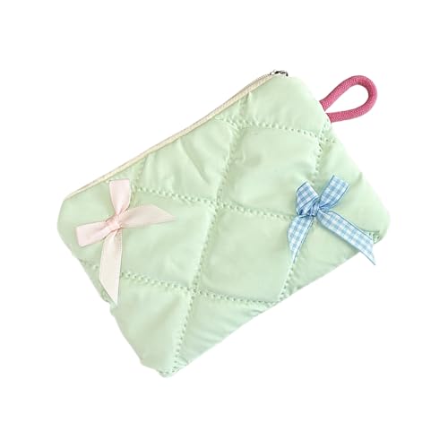 Pelescents Bowknot Decorated Storage Bag Multipurpose Makeup Toyroter Orangers Portable Travel Cosmetic Pouch
