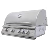 Blaze Gas Grill | 32-inch Built-in Natural Gas Grill | 4 Burner BBQ | Premium...