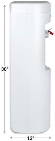 Збоку view of Oasis Atlantis POUD1SHS water cooler with dimensions