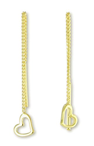Preisvergleich Produktbild VASCAYA Damen Ohrdurchzieher Ohrring Herz Gold 333 Geschenk