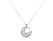Silver Tone "I Love You to The Moon and Back" Statement Piece Pendant Necklace
