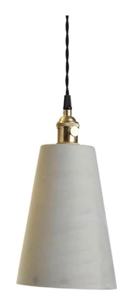 Lampe suspendue grise V-inta en ciment texturé avec éclairage LED industriel intégré