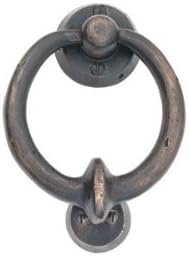 Emtek 86060 4 Height Bronze Door Knocker and Ring Pull, Flat Black