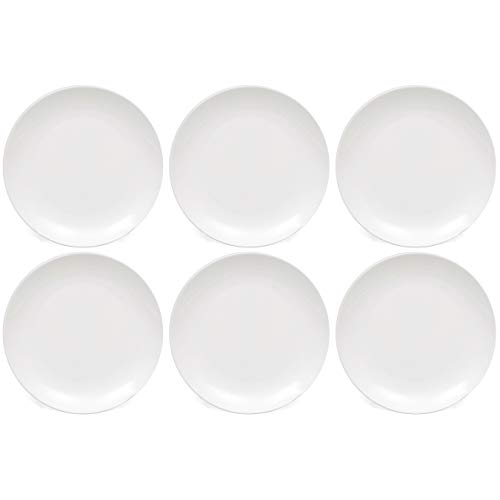 Image of Maxwell & Williams Cashmere Side Plates, Coupe Style, Fine Bone China, White, 19 cm, 6 Piece Side Plate Set