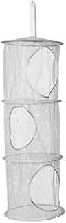 Jagowa 4 Tier Toys Storage Hanging Mesh Basket Storage Net Collapsible Save Space Organizer Hanging Toy Basket for Kids Room(Grey Blue)