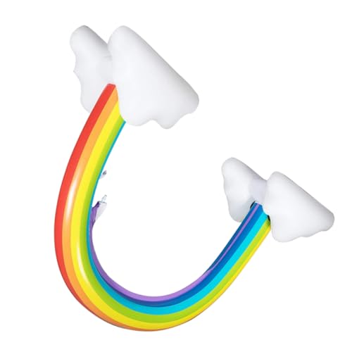 Arche gonflable arc-en-ciel pour des souvenirs d'été magiques en famille