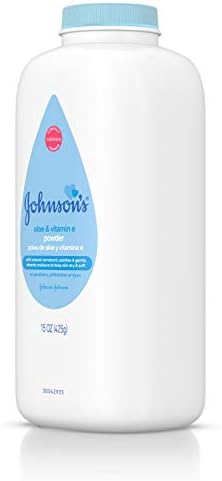 Johnson's Baby Powder with Naturally Derived Cornstarch, Aloe & Vitamin E for Delicate Skin, Hypoallergenic, Free of Parabens, Phthalates & Dyes for Gentle Baby Skin Care, 15 oz — view 8