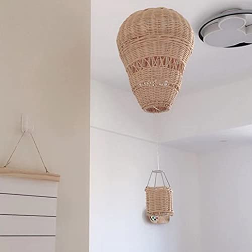 Abaodam Modelo de Balão Balões de Ar Quente Tecer Rattan Pendurado Ornamento Do Pendente para O Quar