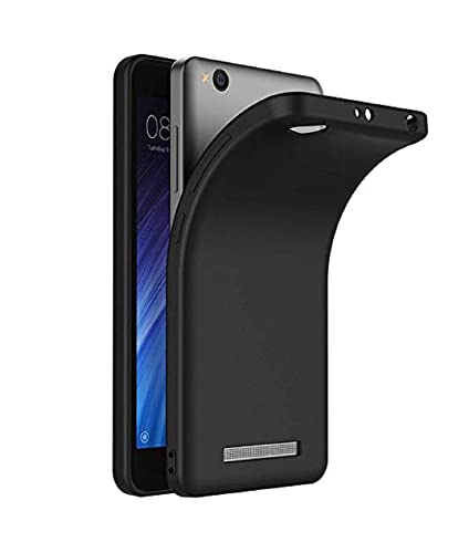 Image of Mobile Back Cover Case for Xiaomi Redmi 4A (Silicone Case|CameraProtection|Black SC1510)
