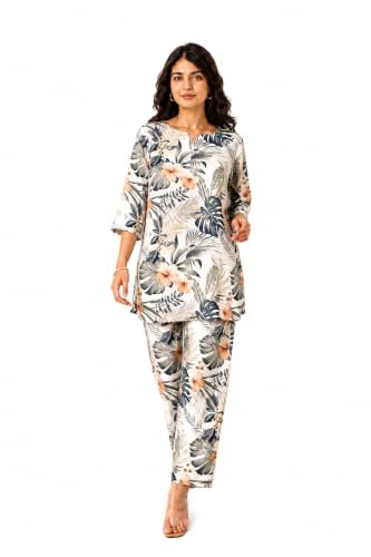 Image of RANGRIKA.in Co-ord Set for Women Stylish | Kurta Set for | Short Kurti with Palazzo | Ethnic Jaipuri Kurti Set | Kurti Palazzo Set | Salwar Suit