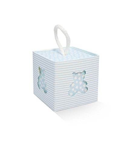 10 pz Scatoline PORTACONFETTI nascita celeste