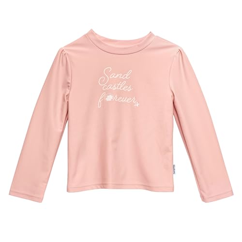 Image of Gerber Baby Girls' Toddler Long Sleeve One Piece Rashguard Swimsuit