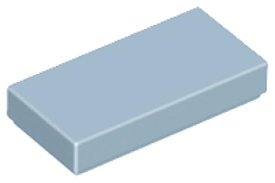 LEGO Tile 1x2, Part 3069, Building Block Component (Sand Blue, 10, Bricks) — image 1