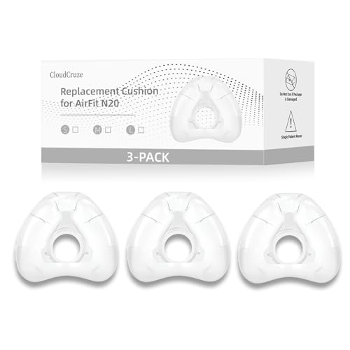 3 Pack Replacement Nasal Cushion for ResMed AirFit N20 Compatible with Original Frame Reliable Seal and Durable Replacement Supplies Medium
