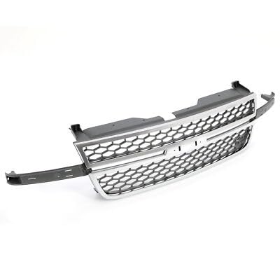 Suitable for Chrome Honeycomb Grille for 2003-2007 Chevy Silverado 1500/2500/3500 HD Pickup - Upgraded Front Grill
