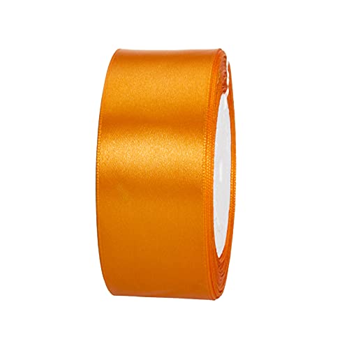 Image of ATRBB 25 Yards 1-1 /2 inch Wide Satin Ribbon Perfect for Wedding,Handmade Bows and Gift Wrapping (Orange)