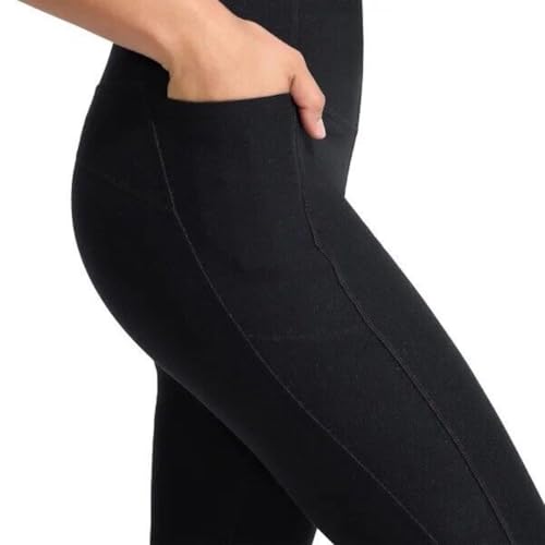 Mondetta Women's Moisture Wicking High Waist Active Legging Pant with Pockets and Mesh Detail (US, Alpha, Small, Regular, Regular, Black)3