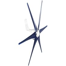 3000W 12V 24V 48V Horizontal Wind Turbine Generator with Controller 6 Blades Blue Horizontal Wind Turbine for Home Yacht Farm Street Lamps Use
