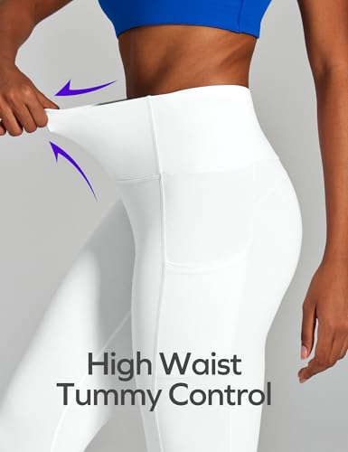 Image of Ewedoos Capri Leggings for Women High Waisted Yoga Pants with Pockets for Women Tummy Control Workout Leggings Yoga Capris