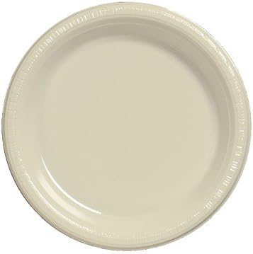 Club Pack of 240 Traditional Ivory White Disposable Plastic Party Lunch Plates 7"