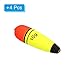 PATIKIL 0.35oz Fishing Slip Bobbers, 4 Pack EVA Fishing Float for Sea Fishing Freshwater, Yellow