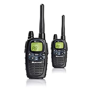 Midland G7 PRO COPPIA NEW VERSION Radio Ricetrasmittente Walkie Talkie 16 Canali PMR446 “senza licenza” – 2 Ricetrasmettitori, Batterie Ricaricabili AA 800 mAh, Caricabatterie e Aggancio Cintura