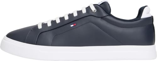 Tommy Hilfiger Herren Court Sneaker Icon Light aus Leder, Blau (Desert Sky), 45 – Ansicht 1