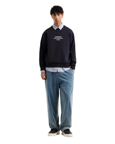 Armani Exchange Men's Pullover Sweatshirt with Bold Logo
