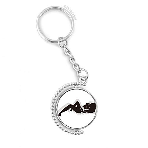 Porte-keyholder rotatif silhouette multicolore, une idée cadeau utile pour vos proches