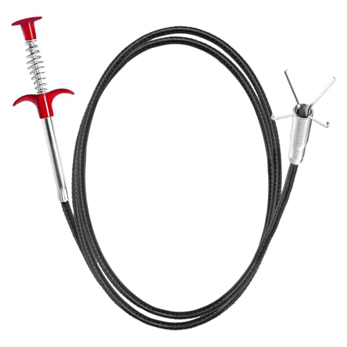 118 Flexible Grabber Claw Tool Reacher Drain Snake Hair Drain Clog Remover Tool with 4 Claws Bendable Hose for Litter Pick Home and Kitchen Sink Drains Toilet