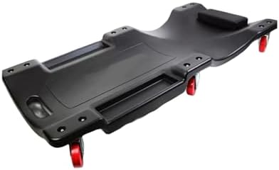 Swivel Roller Garage Chair with 6 Casters, Adjustable Lay Down & Sit Design for Mechanics, Workshop & Garage Use, Comfortable & Seating