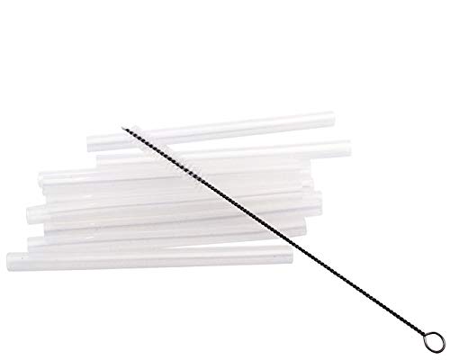 kids plastic drinking mason jars - Platinum Silicone Reusable Drinking Straws for Kids and Adults, Mason Jars and Other Glasses and Cups (10 Short Straws + Cleaning Brush)